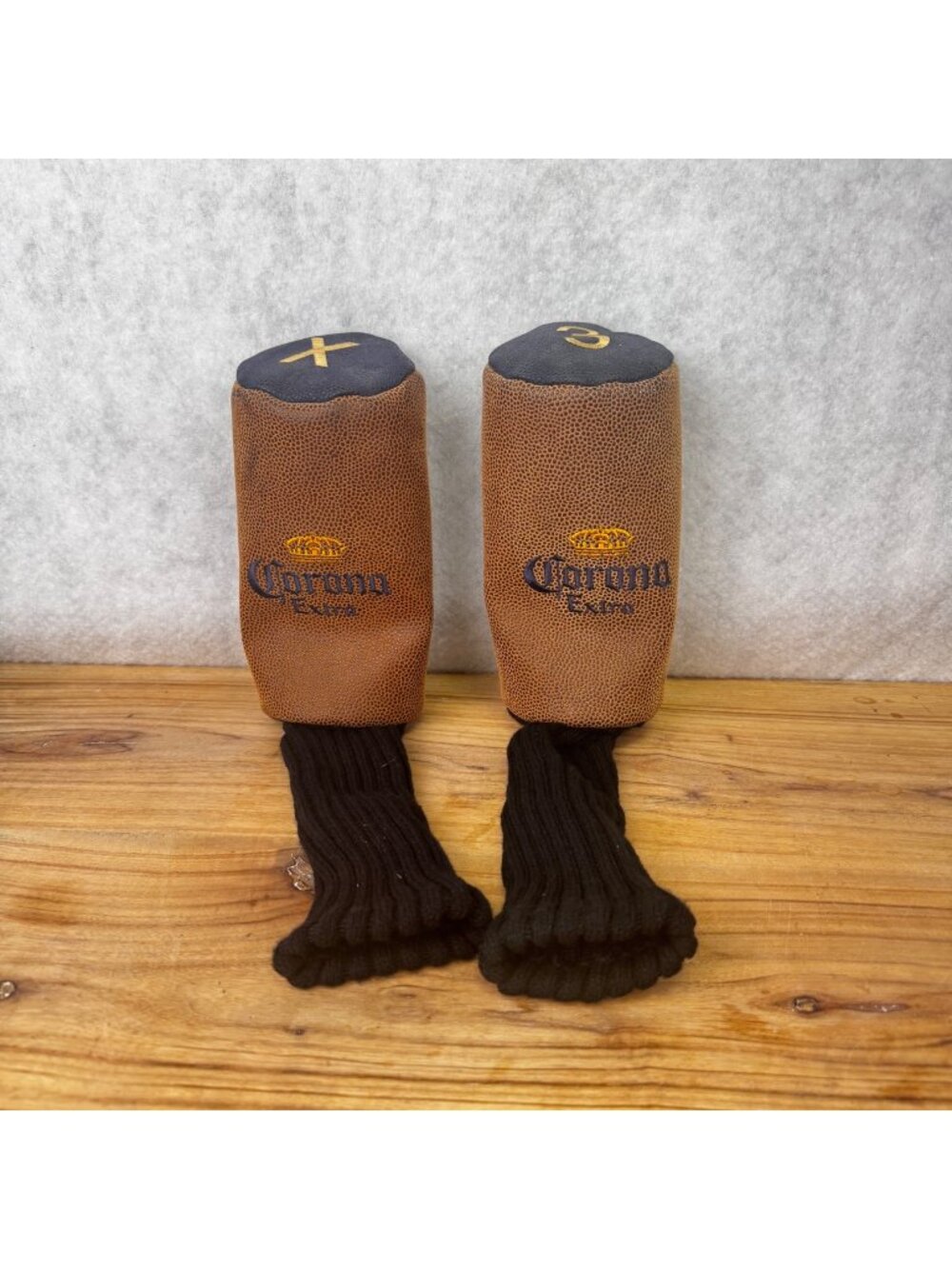 Corona Extra Golf Club Head Covers Set Of 2 By Belding Sports #3 & X Made In USA